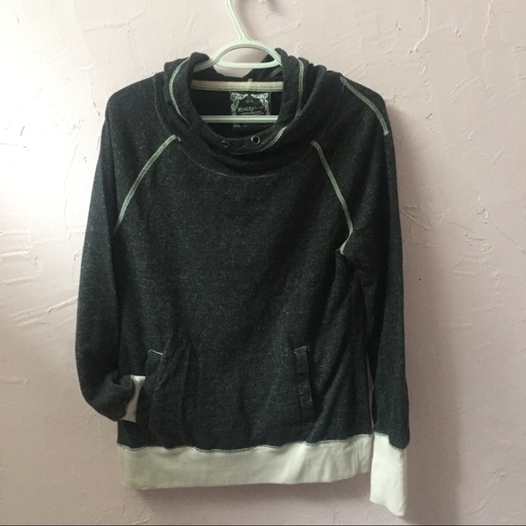 Gothic Big Hood charcoal and white Hoodie - Picture 6 of 6